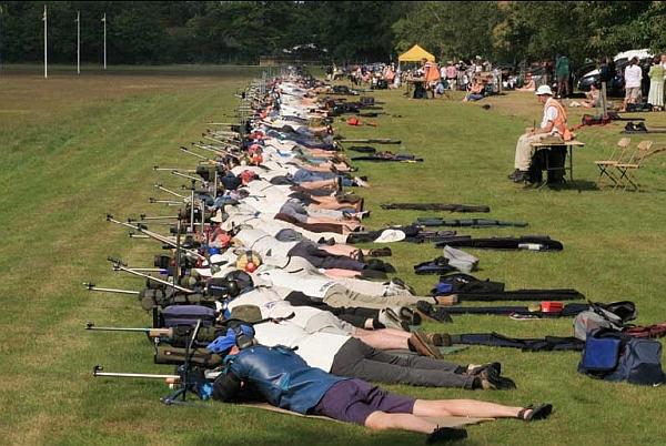 Century Range 600 yards, 300 shooters at Century Range during Bisley's Imperial Meeting, 2008.
