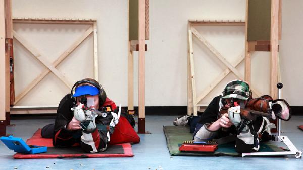 Indoor .22 In the aim at the Stock Exchange Rifle Club.